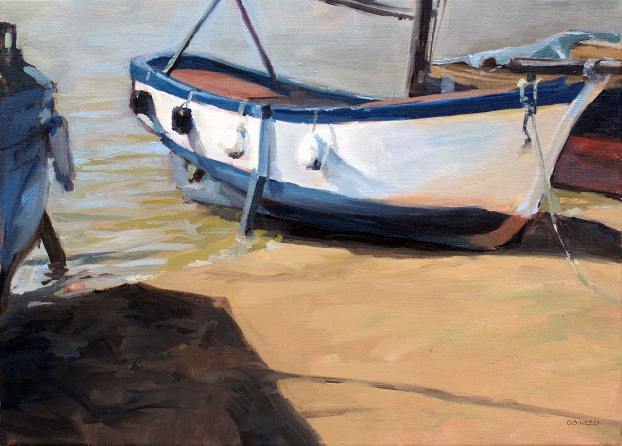 Raphaële Goineau, Le Goémonier. Presqu’île de Rhuys, 46 x 61 cm, huile sur toile, 2015 (© R. Goineau)