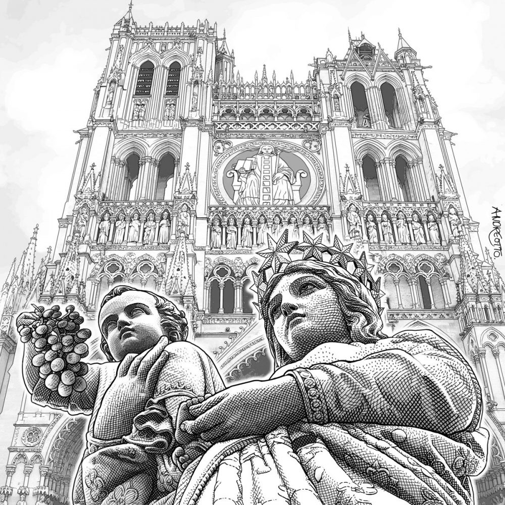 Claude Andréotto, Cathédrale, dessin, 2012 (© C. Andréotto)