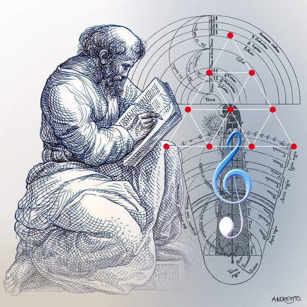 Claude Andréotto, Pythagoras, drawing, 2016 (© C. Andréotto)