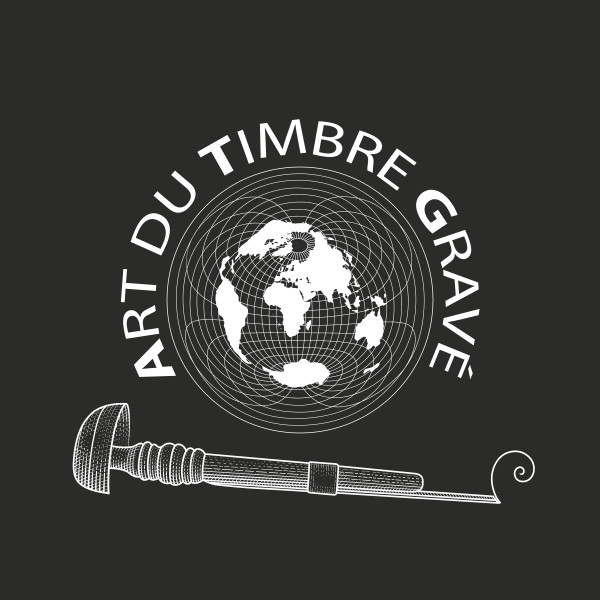 Logo Association du Timbre Gravé - noir et blanc (© 2005 ATG/ P. Albuisson)