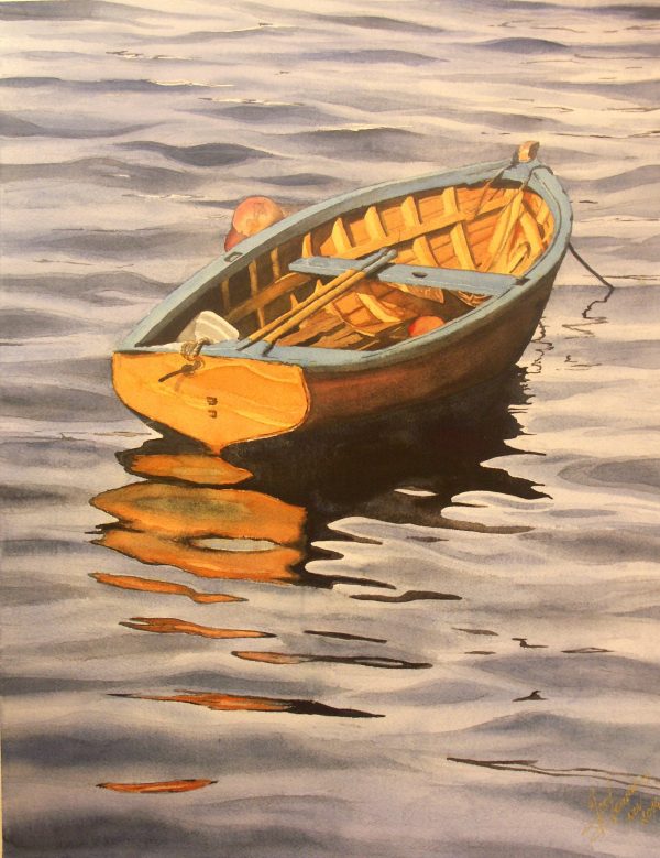 Joël Lemaine, Barque, aquarelle, 40 x60 cm, 2014 (© J. Lemaine)