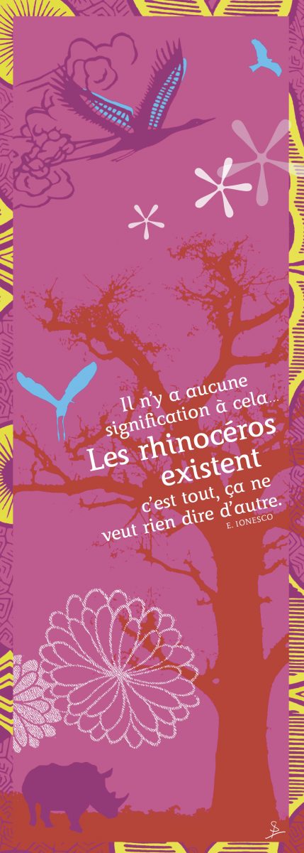 Sarah Lazarevic, Les rhinocéros existent, sérigraphie, 2008 (© S. Lazarevic)