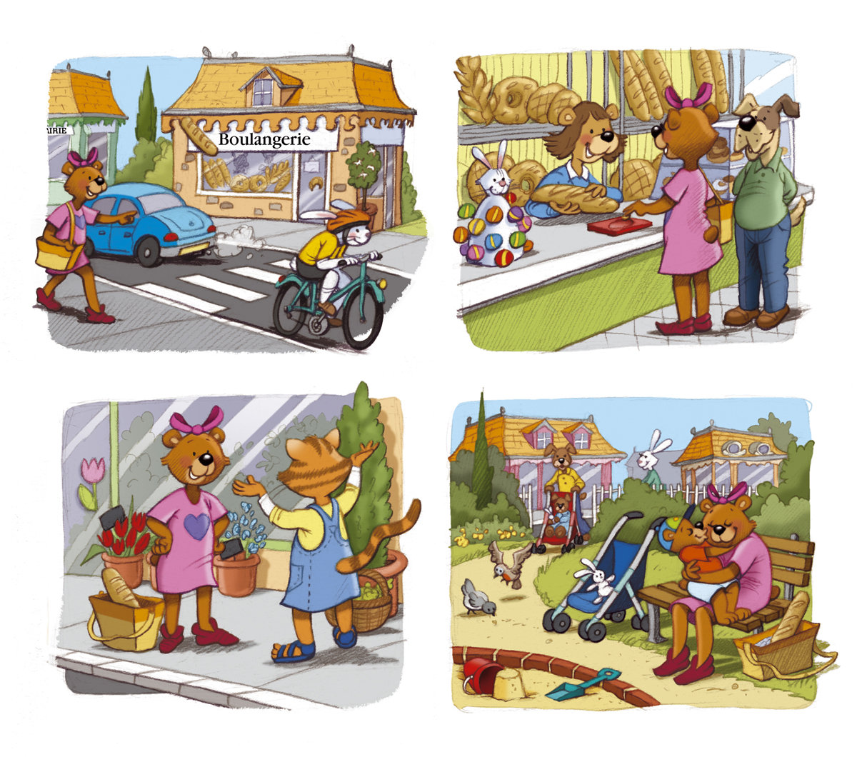 Sophie Beaujard, Les courses de Lulu, règle du jeu de société illustrée, création personnelle, crayon et infographie, 2003 © (S. Beaujard)