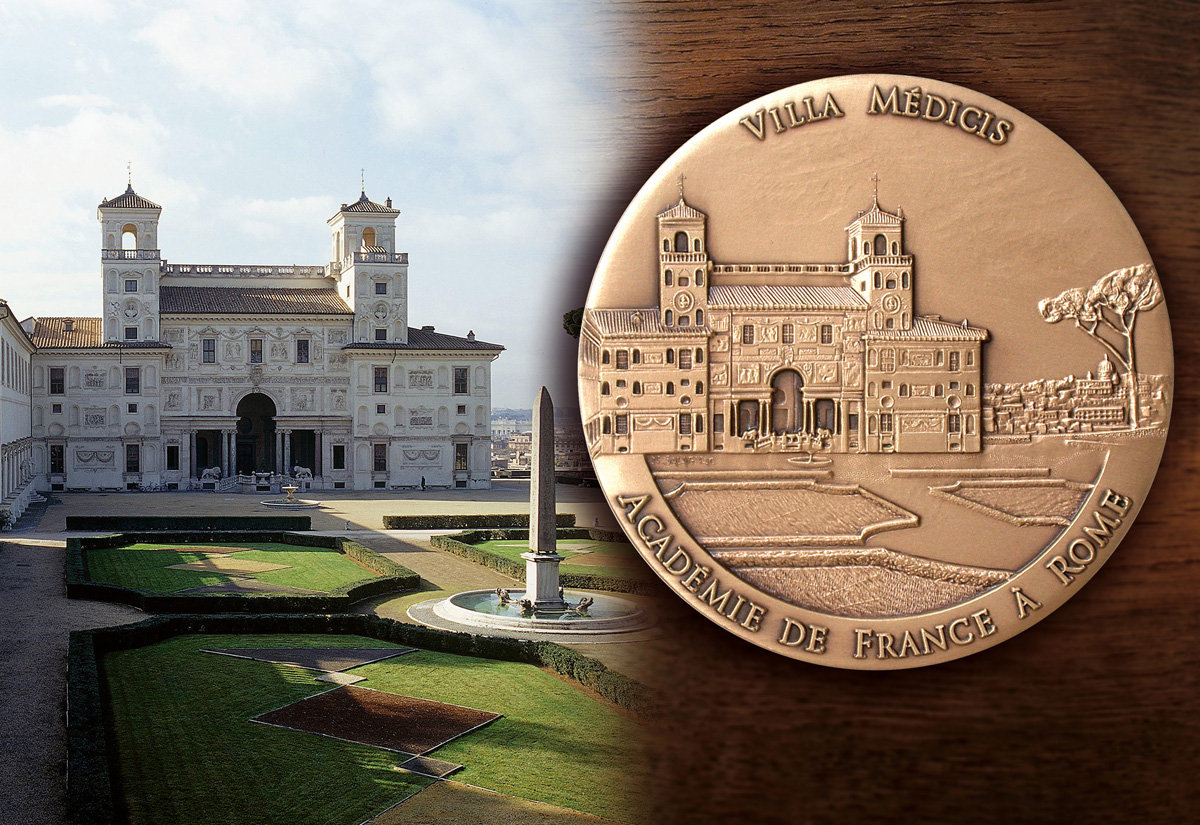 Nicolas Salagnac, médaille Académie de France à Rome, Villa Médicis, avers, édition Arthus-Bertrand, 2008 (© N. Salagnac)