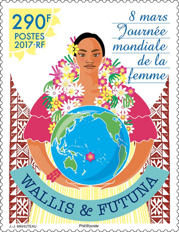 Wallis et Futuna : 8 mars, journée mondiale de la femme, 2017 (création de Jean-Jacques Mahuteau, impression  offset) (© Wallis et Futuna / JJ. Mahuteau)