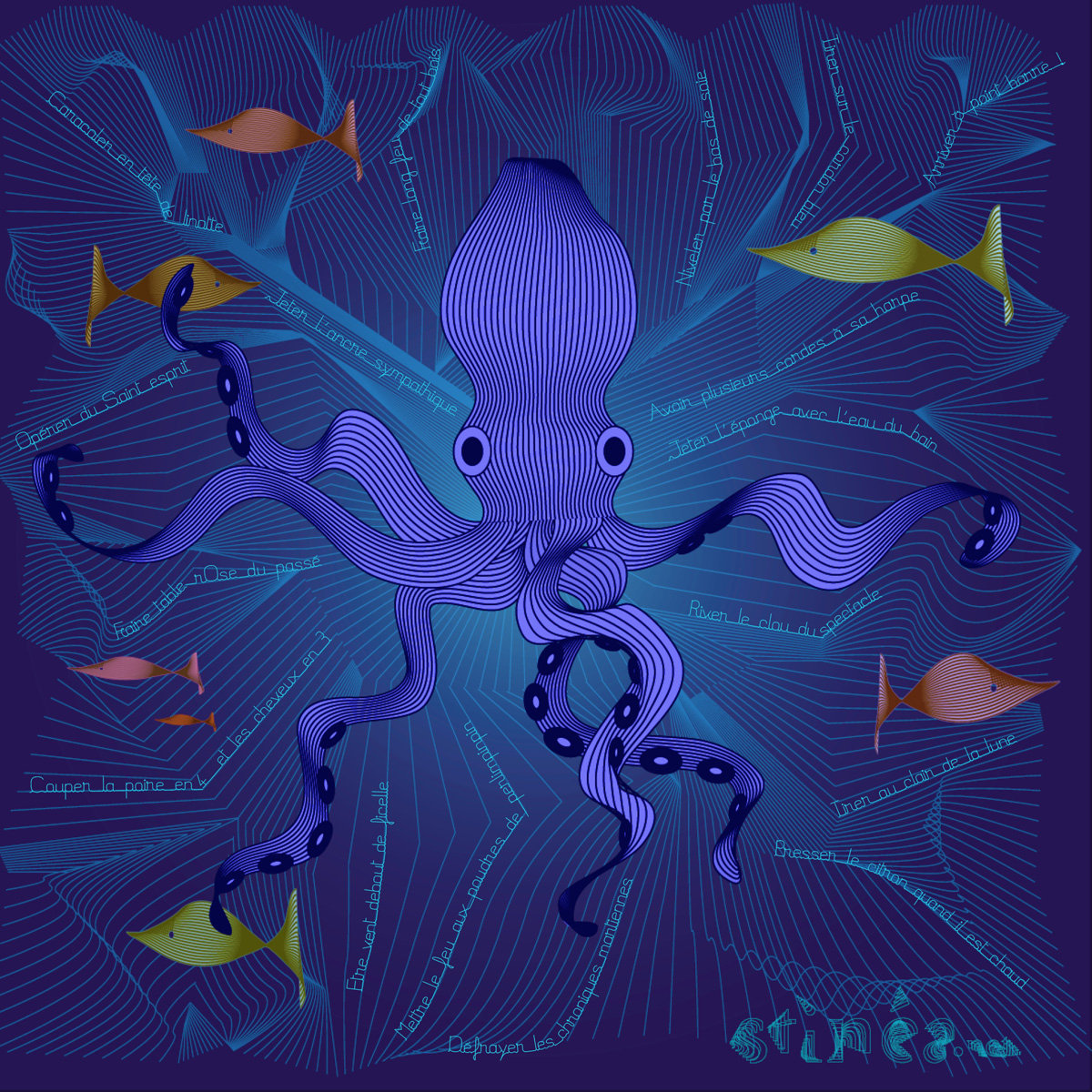 Stéphanie Ghinéa, Vœux 2015 « Octopoulpe », illustration vectorielle, 2015 (© S. Ghinéa)