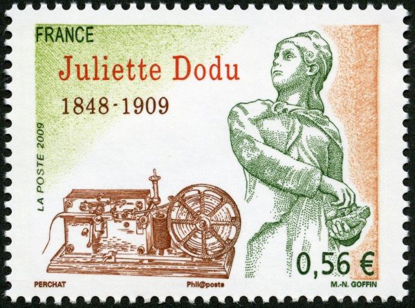 France : Juliette Dodu, 2009 (conception et mise en page de Claude Perchat, gravure de Marie-Noëlle Goffin, impression taille-douce) (© La Poste / C. Perchat / MN. Goffin)