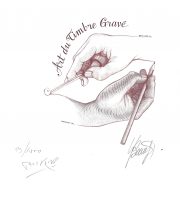 Art du timbre gravé, crayon et burin, gravure n° 1 - 2005 (dessin : Taraskoff Marc et gravure : Beaujard Yves)