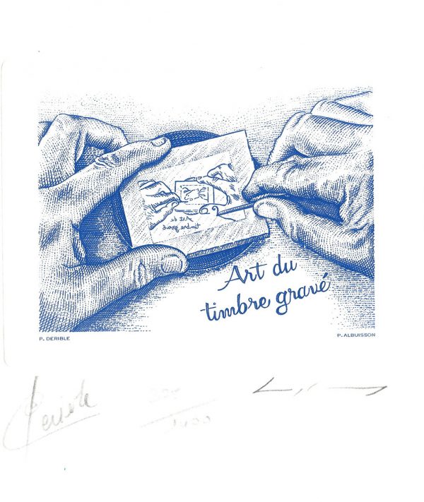 Gravure d'un poinçon, gravure n° 14 - 2011 (dessin : Derible Patrick et gravure : Albuisson Pierre)