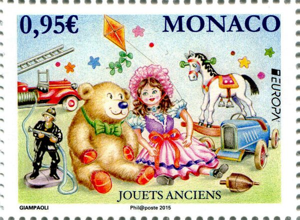 Monaco. Europa. Jouets anciens, 2015 (création d’Alain Giampaoli, impression offset) (© Monaco OETP / A. Giampaoli)