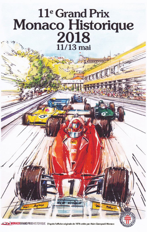 L’affiche du Grand Prix de Monaco 2018 réalisée par Alain Giampaoli