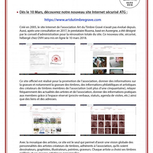 Lettre ATG Actualités n° 9 de mars 2018