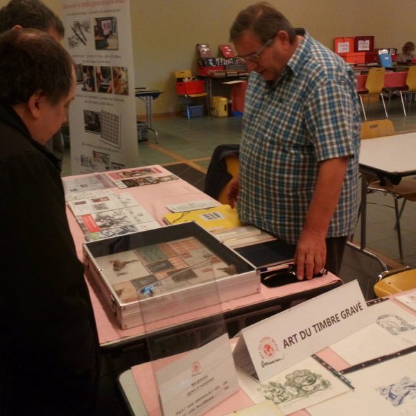 Stand ATG au congrès du Groupement philatélique Alsace et Belfort à Kingersheim, Haut-Rhin. Correspondant territorial Yves Lehmann. (Photo Y.L)