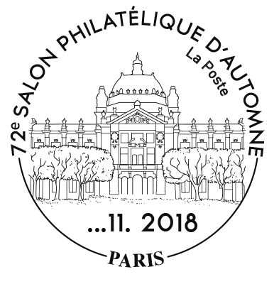 Timbre-à-date du Salon philatélique d'Automne, 2018 (© La Poste)