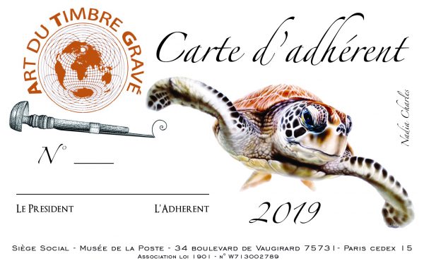 Carte de membre 2019 illustrée par Nadia Charles (© ATG/N. Charles)