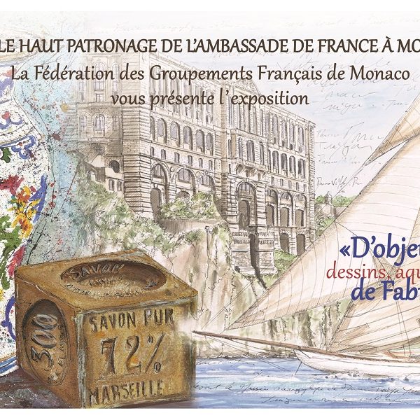 Carton d'invitation de l'exposition "D'objets et de lieux" de Fabrice Monaci à Monaco, novembre 2018 (© F. Monaci)