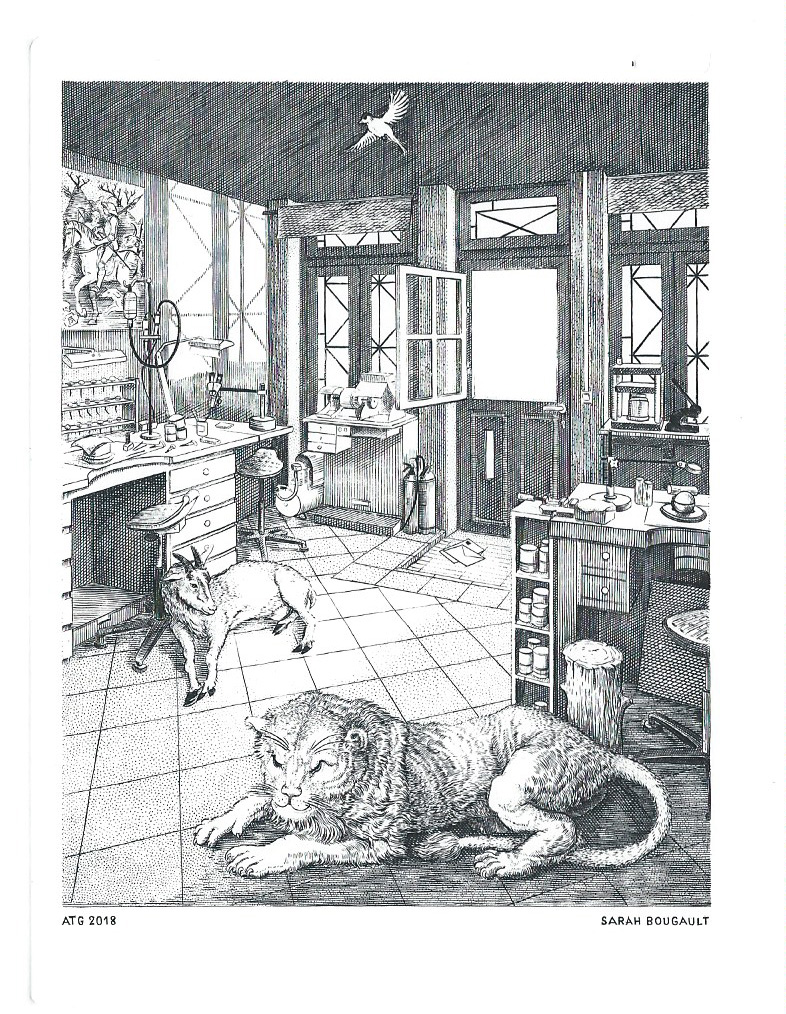 « Transmission », gravure ATG 2018 créée par Sarah Bougault