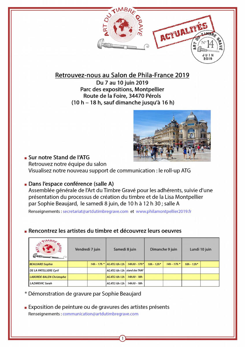 La lettre « ATG Actualités », n° 14 de juin 2019 est parue