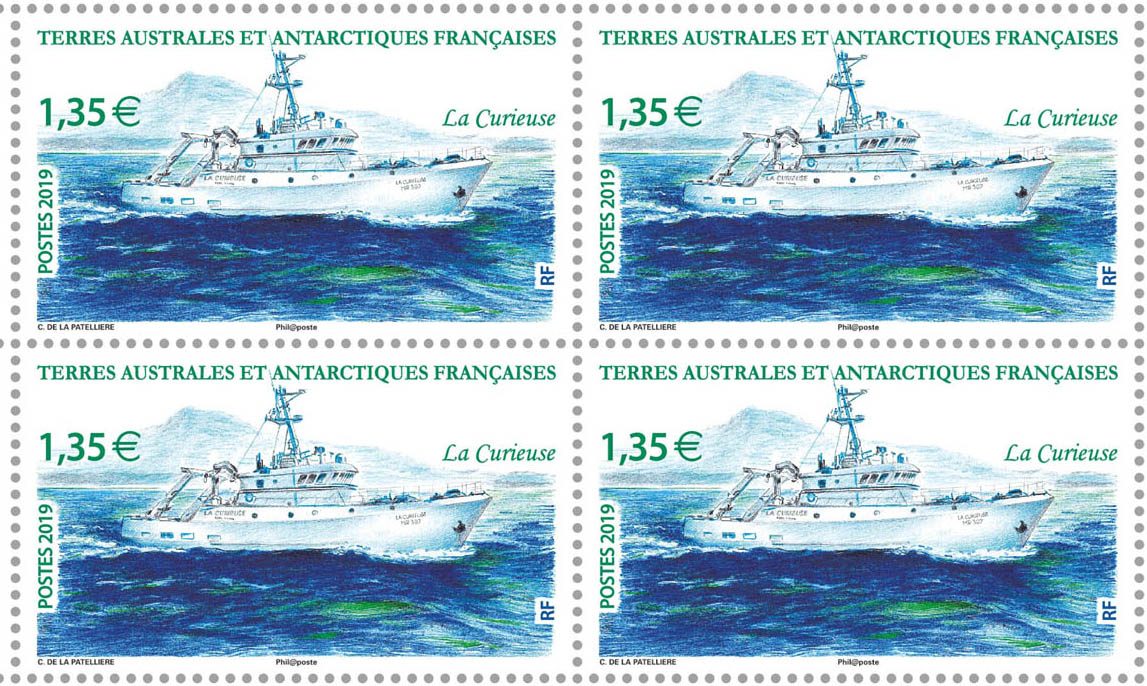 TAAF, La Curieuse, 2019 (création de Cyril de La Patellière, impression héliogravure) © TAAF/C. de La Patellière