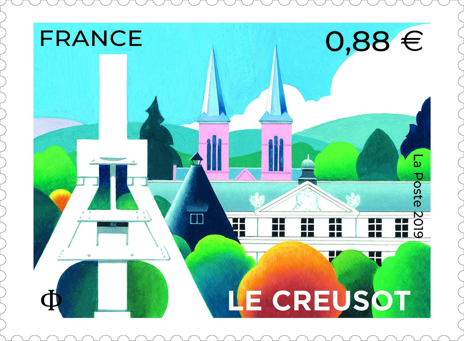 Christian Broutin et Sandrine Chimbaud dédicacent à Paris le timbre « Le Creusot »