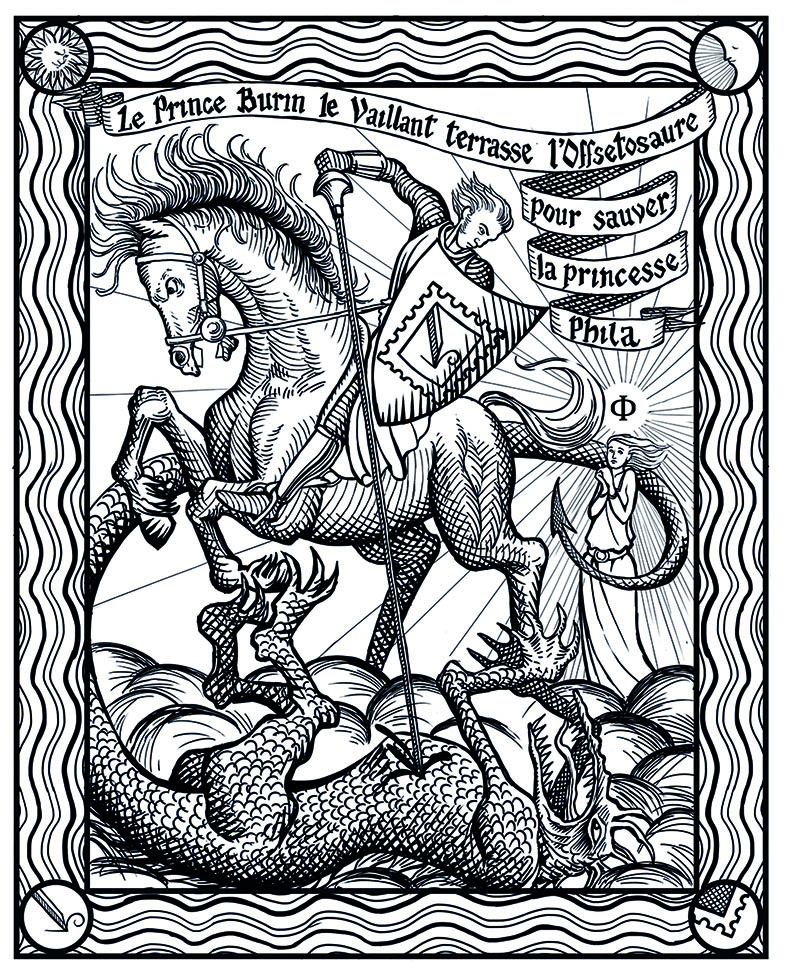 Le Prince Burin le Vaillant terrasse……