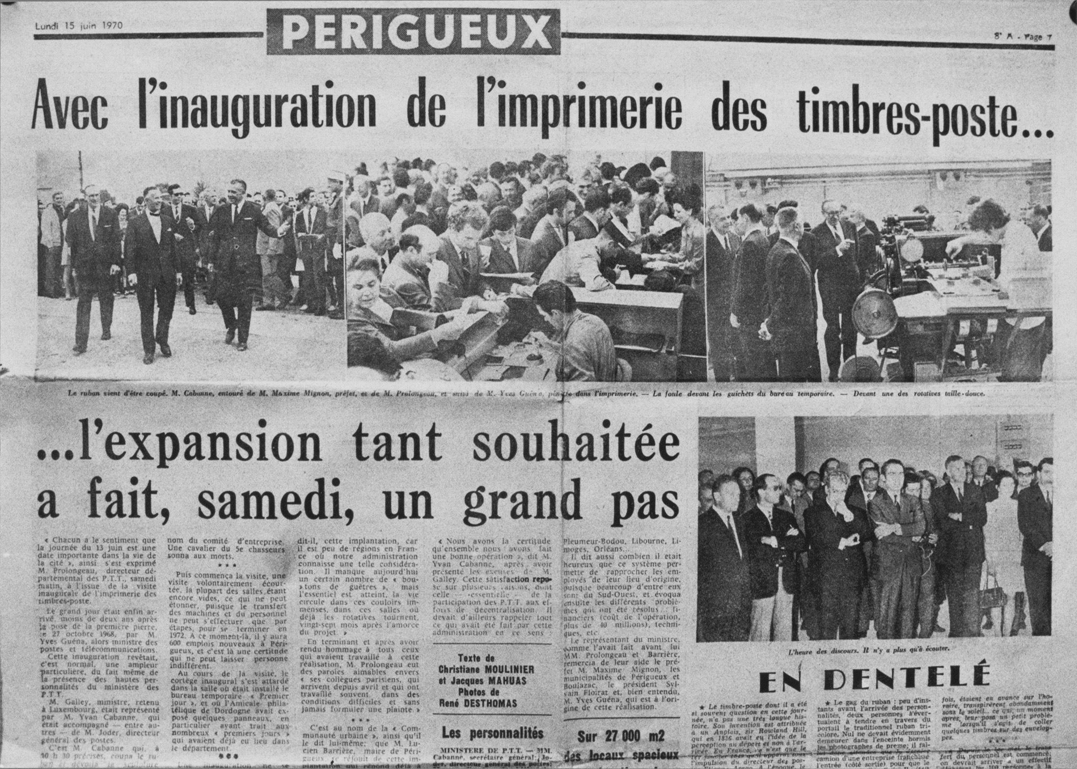 Conférence en ligne de Sébastien Richez sur les 50 ans de l&rsquo;imprimerie des timbres-poste à Boulazac