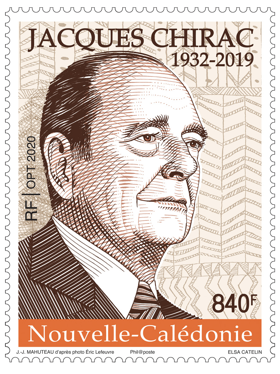Jean-Jacques Mahuteau et Elsa Catelin conçoivent un timbre « Jacques Chirac » pour la Nouvelle-Calédonie