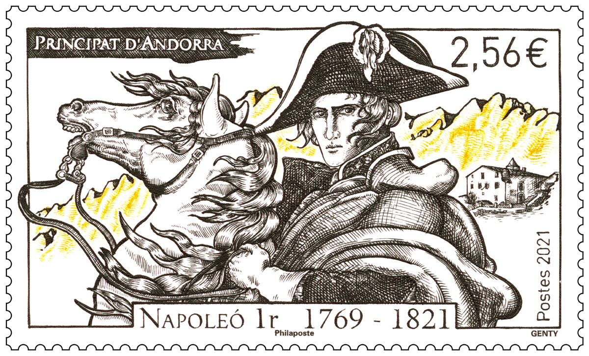 Louis Genty grave son premier timbre-poste pour Andorre