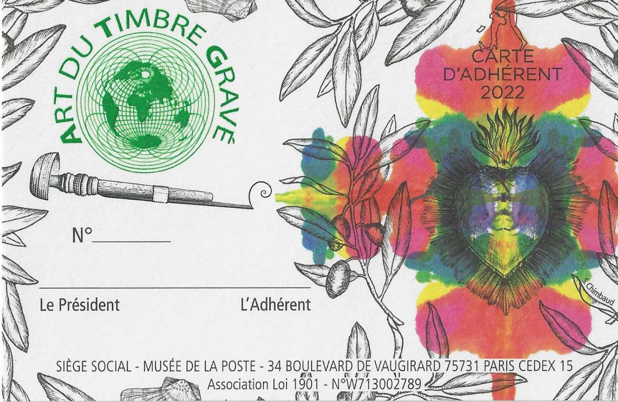 La carte d&rsquo;adhérent ATG 2022 illustrée par Sandrine Chimbaud