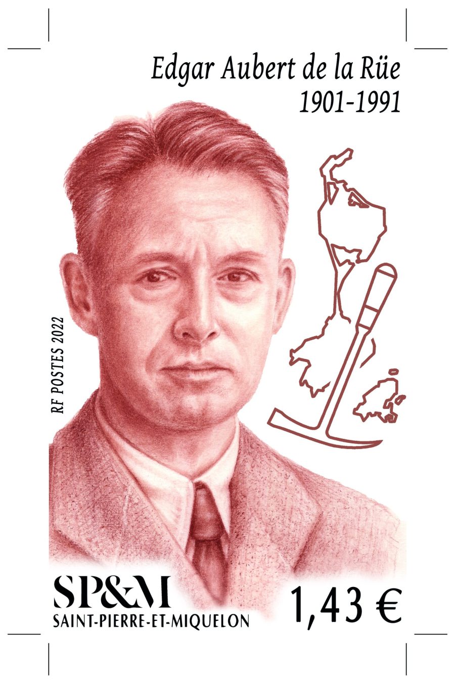 « Edgar Aubert de la Rüe » émis à Saint-Pierre-et-Miquelon