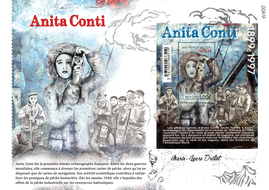 Grands prix de l'art philatélique attribués à Saint-Pierre-et-Miquelon : ＂Anita Conti＂ et ＂SPM îles d'exception＂