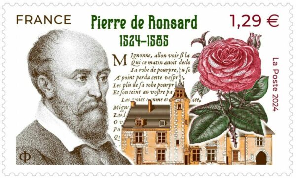 Elsa Catelin grave le timbre Pierre de Ronsard