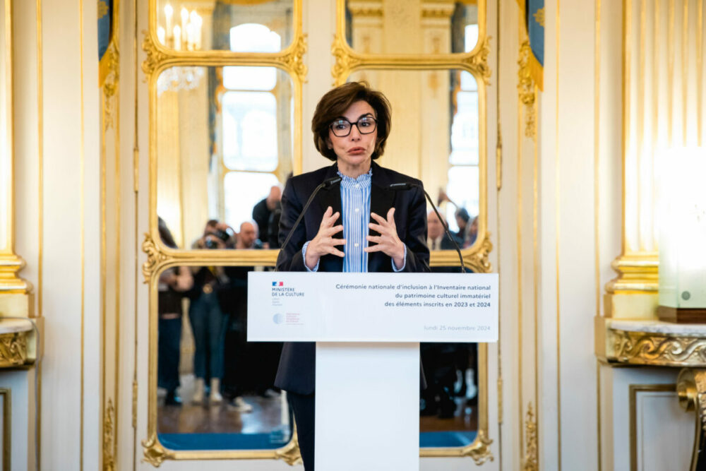 Cérémonie nationale d’inclusion à l’Inventaire national du patrimoine culturel immatériel (PCI). Discours du ministre de la Culture, Rachida Dati, Paris, 25 novembre 2024.