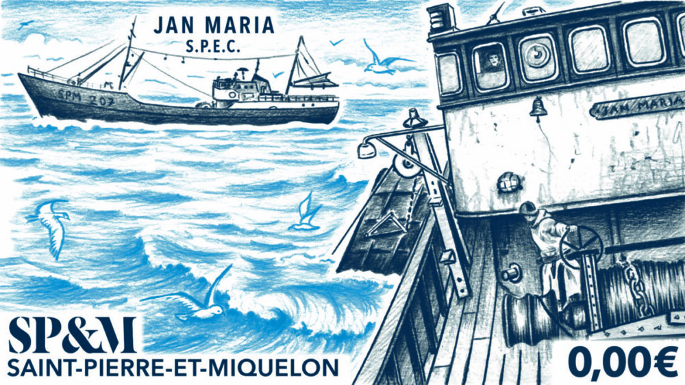 SPM, Jan Maria, 2025 (création de Patrick Dérible,  gravure de Pierre Bara, impression taille-douce) (© SPM/ P.Dérible/ P.Bara) 