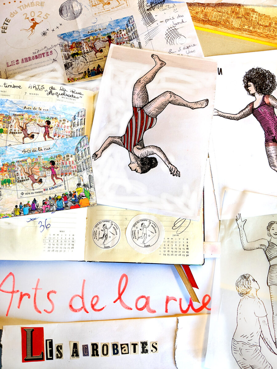 Marie-Laure Drillet, Les acrobates, éléments de travail, 2025 (© ML. Drillet)