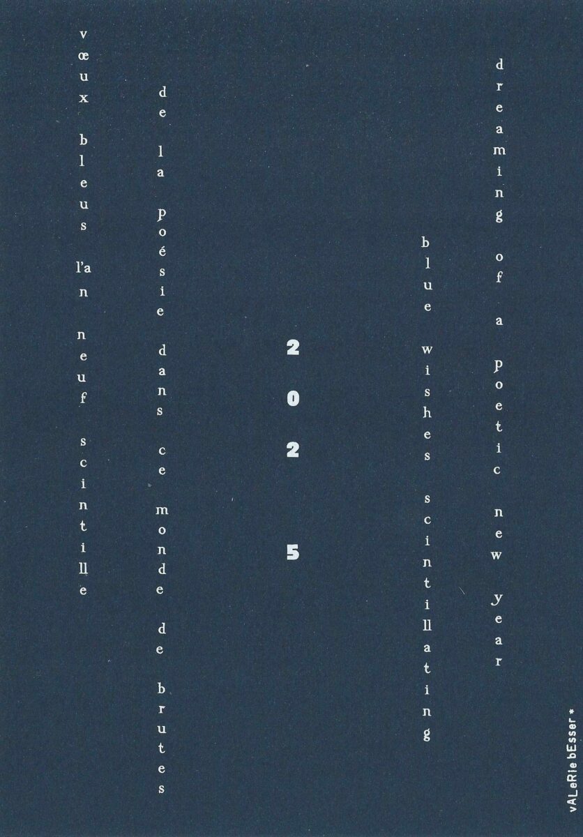 Valérie Besser, carte de voeux 2025 imprimée (© V. Besser)