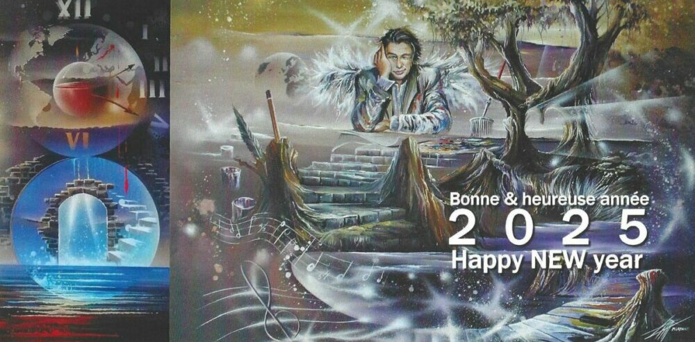 Thierry Mordant, carte de voeux 2025 imprimée (©T. Mordant) 