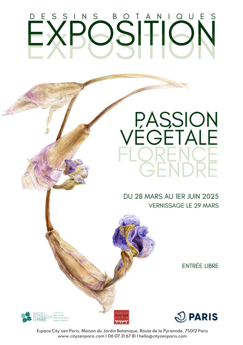 Florence Gendre, exposition Passion végétale, Paris, affiche, 2025 (© F. Gendre)