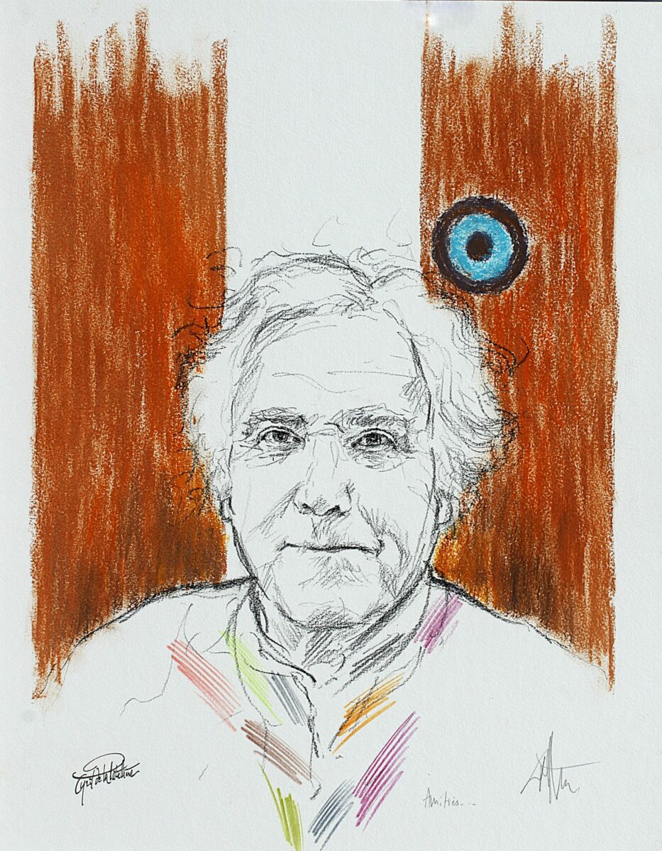 Cyril de La Patellière, Louis Briat, pierre noire et pastel sur vélin de Rives, 40 x 50 cm (coll. privée) (© C de La Patellière)