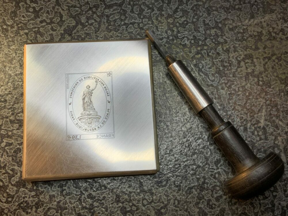 poinçon du timbre salon de printemps 2025 place de la République ©Line Filhon