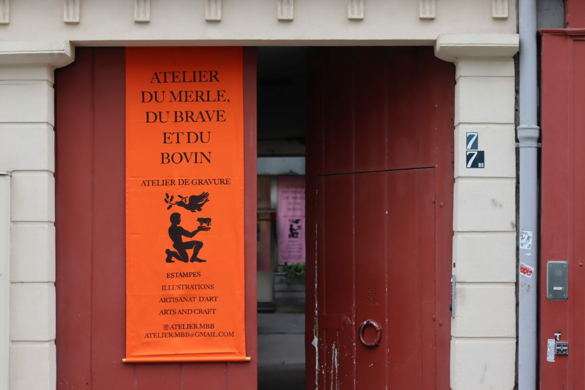 Ouverture au public de l&rsquo;atelier parisien de gravure du Merle, du Brave et du Bovin