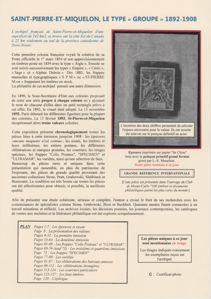 Collection Jean-Tillard, première page de la présentation (© JJ. Tillard)