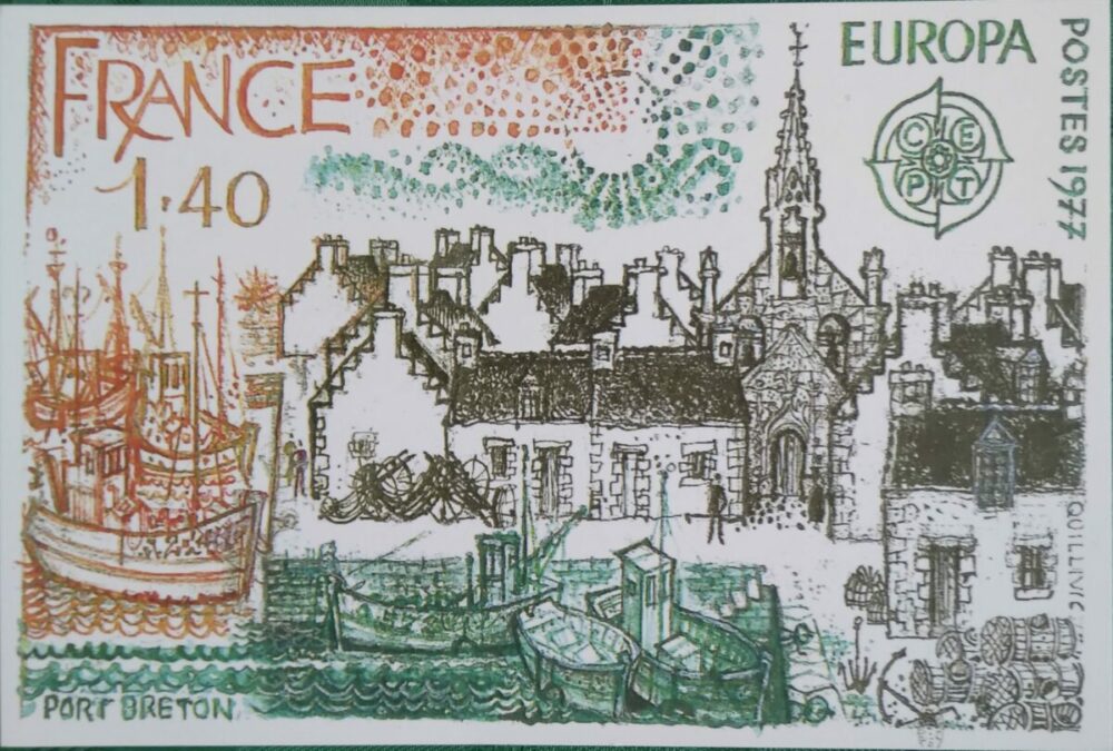 René Quillivic, Port breton, projet, 1977 (coll. Gloaguen)