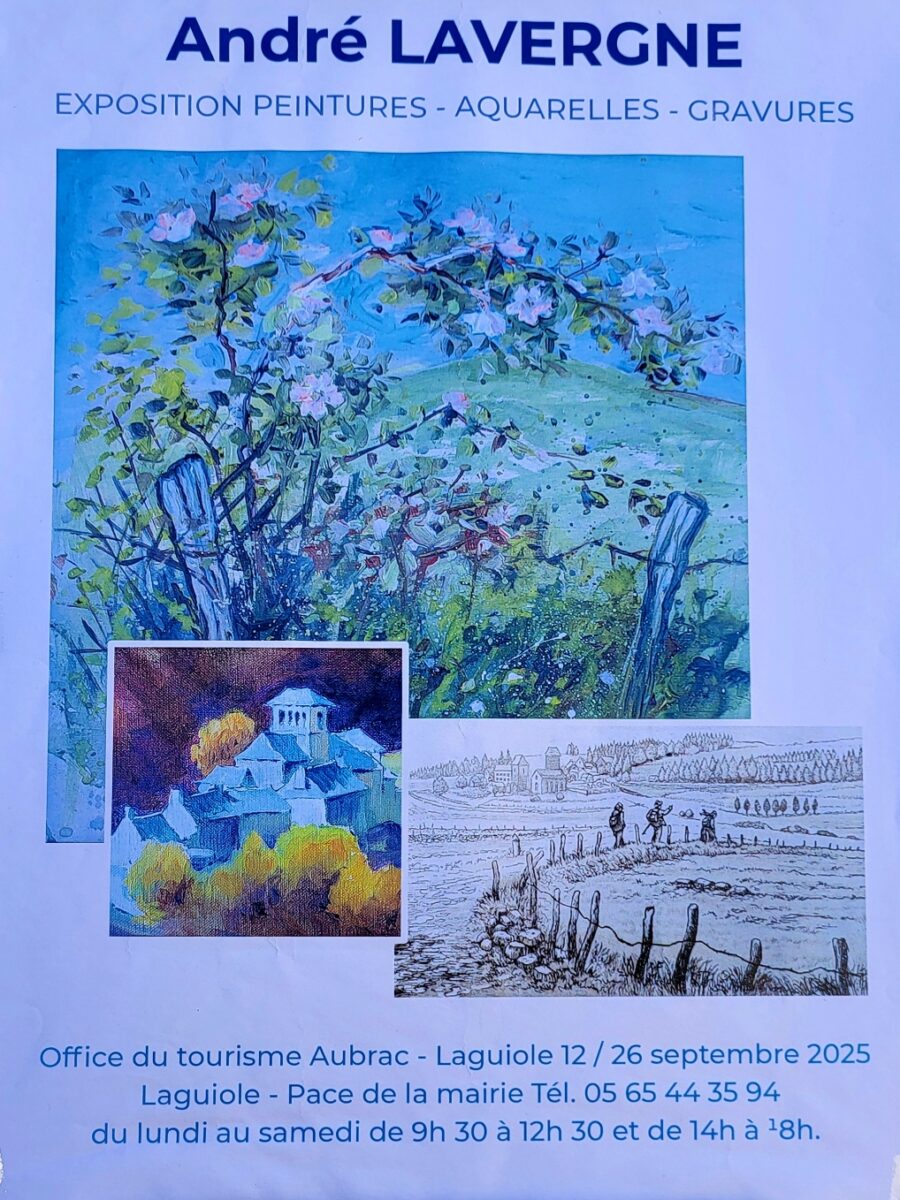 Exposition André Lavergne à Laguiole, Aveyron