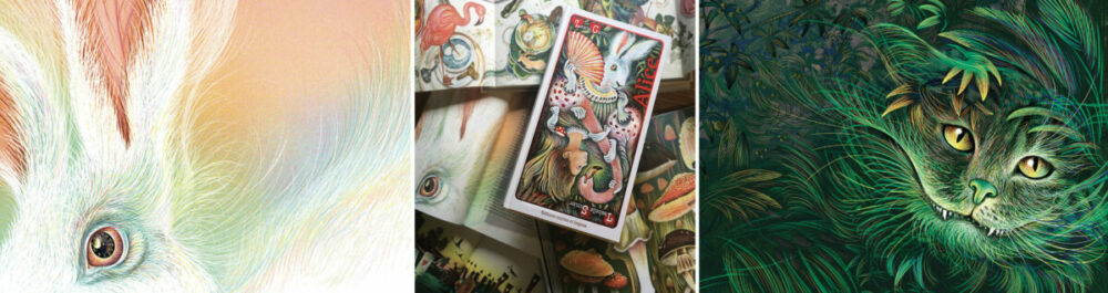 Isabelle Simler, Alice au pays des merveilles, éd. courtes et longues, 2025, 200p, 17,6 x 32,5 cm (© I. Simler/éd Courtes et longues)