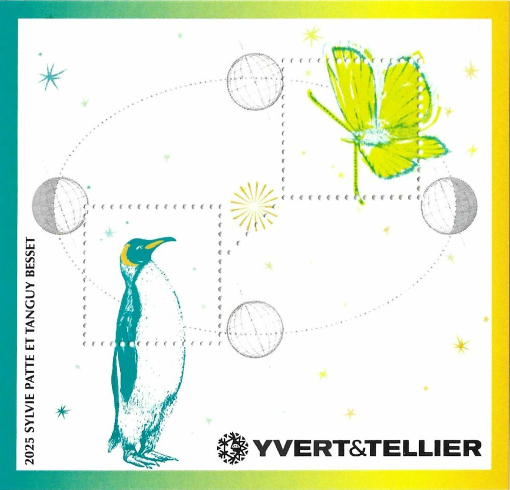 Sylvie Patte et Tanguy Besset, bloc Yvert et Tellier, 2025 (© Yvert/Patte et Besset)