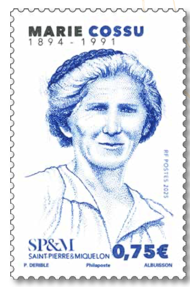 Patrick Dérible dessine le timbre Marie Cossu gravé par Pierre Albuisson