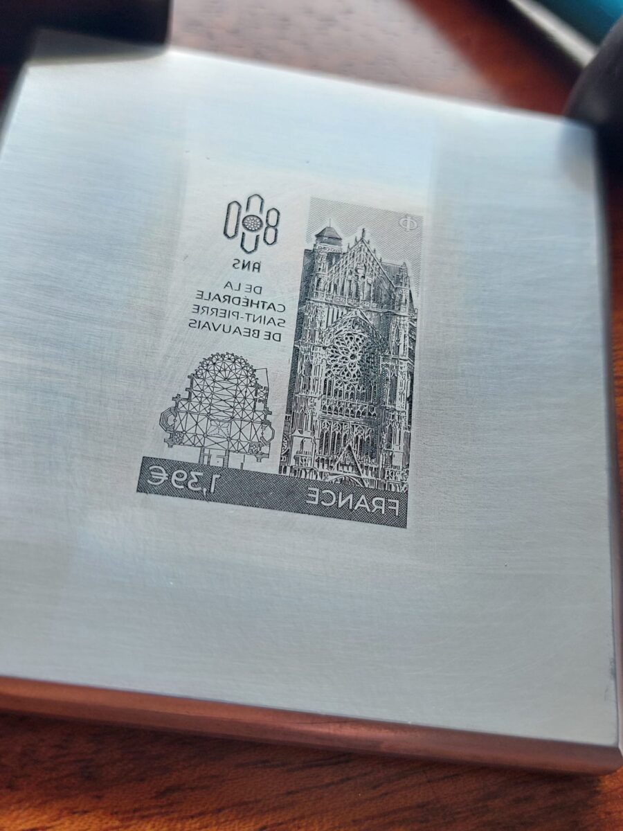 poinçon du timbre cathédrale de Beauvais ©Elsa Catelin