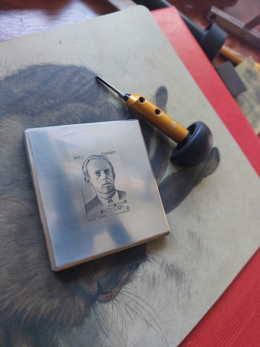 poinçon du timbre Georges Politzer ©Elsa Catelin 