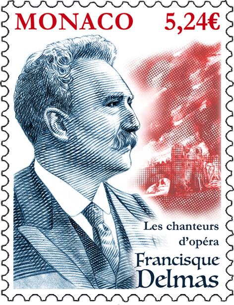 Pierre Bara grave le timbre Francisque Delmas